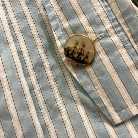 NWT LEIFSDOTTIR Anthropologie Nautical Pinstripe Top Size 6 - Picture 6 of 13